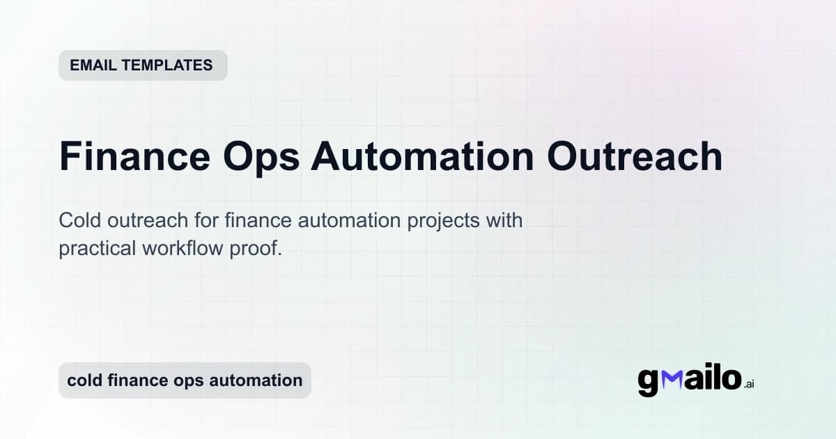 Finance Ops Automation Outreach email template thumbnail