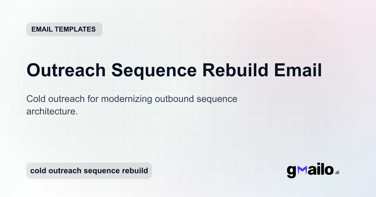 Outreach Sequence Rebuild Email email template thumbnail