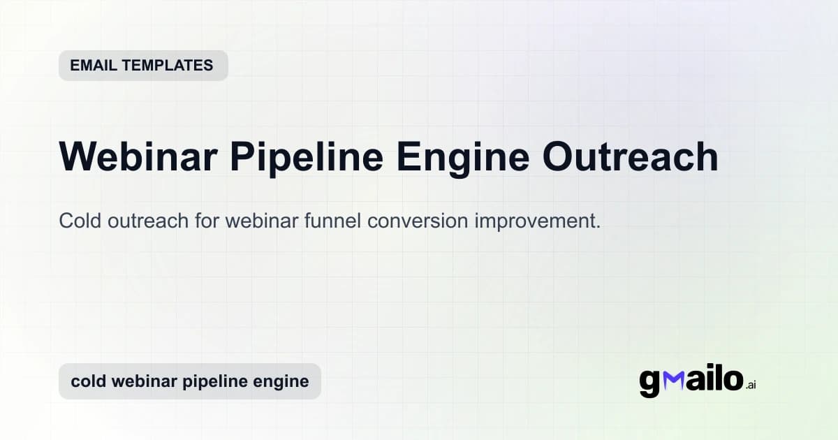 Webinar Pipeline Engine Outreach email template thumbnail