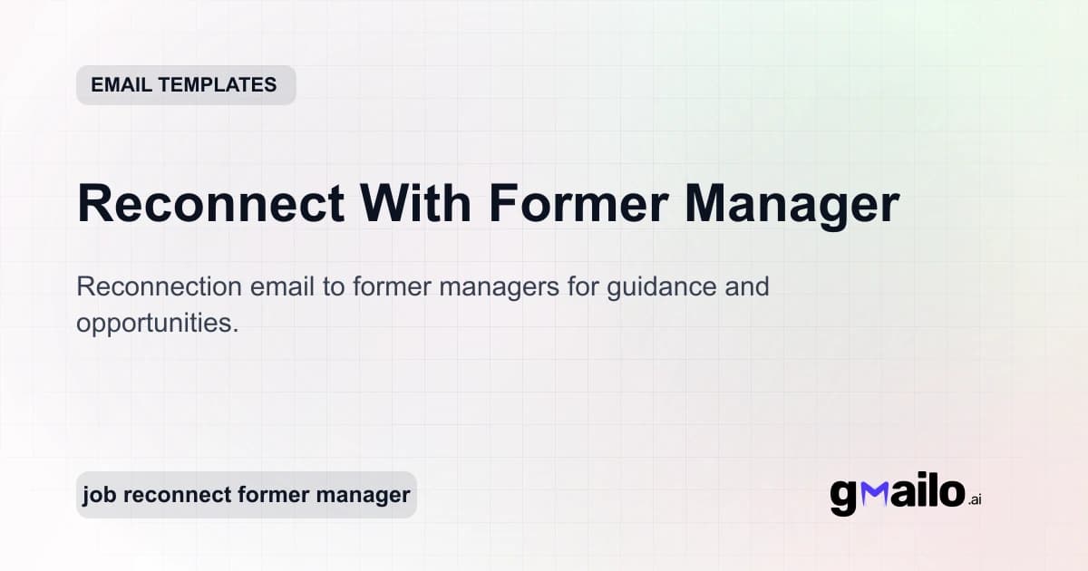 Reconnect With Former Manager email template thumbnail