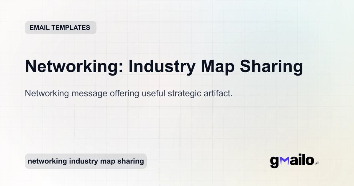 Networking: Industry Map Sharing email template thumbnail