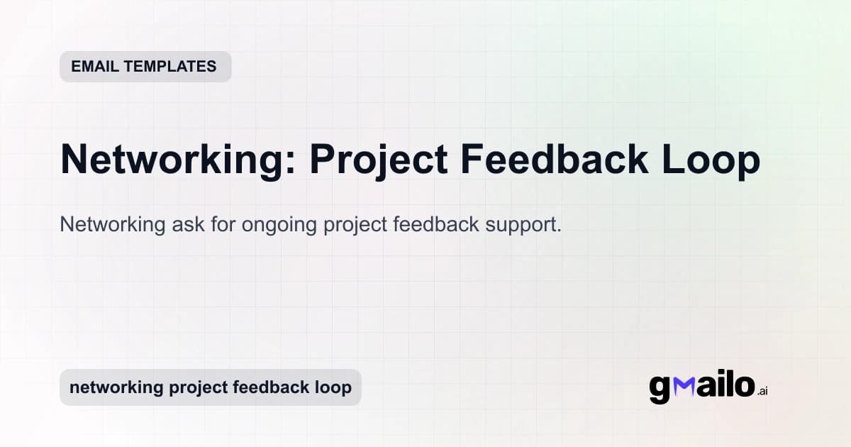 Networking: Project Feedback Loop email template thumbnail