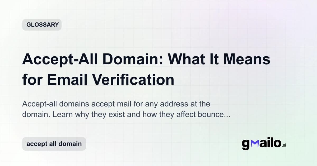 Accept-All Domain: What It Means for Email Verification glossary thumbnail