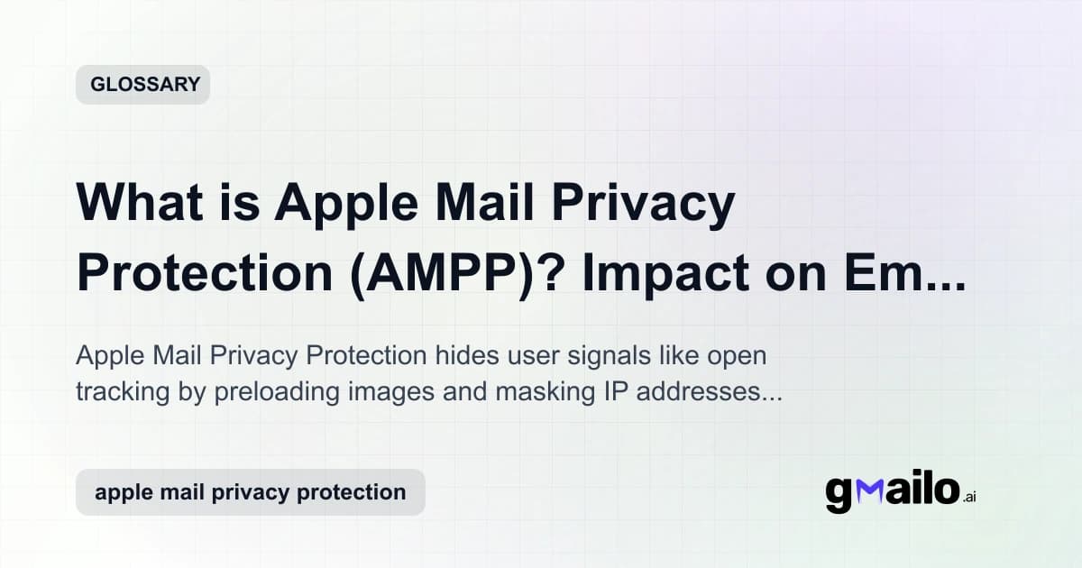 What is Apple Mail Privacy Protection (AMPP)? Impact on Email Tracking glossary thumbnail