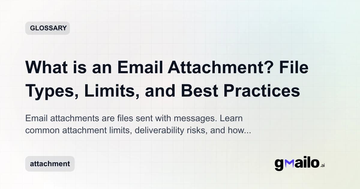 What is an Email Attachment? File Types, Limits, and Best Practices glossary thumbnail