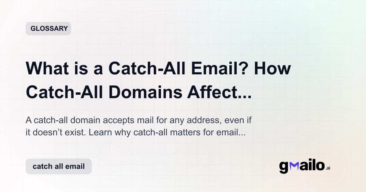 What is a Catch-All Email? How Catch-All Domains Affect Verification glossary thumbnail