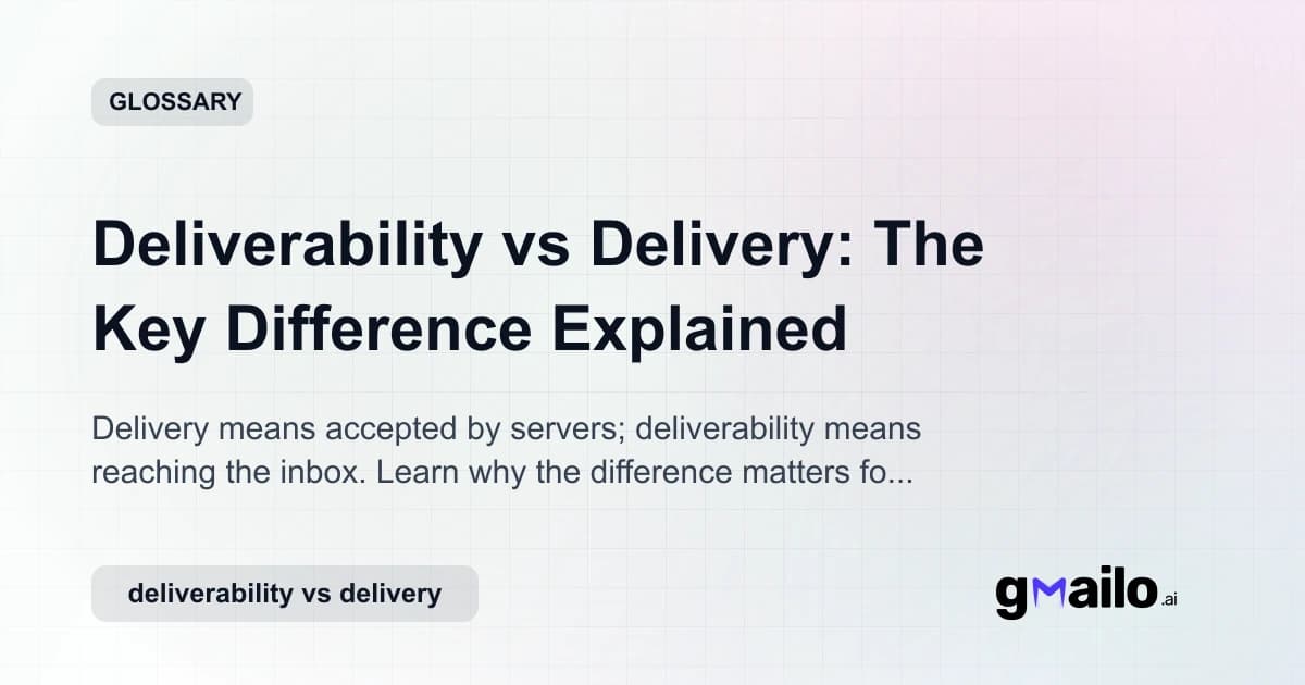 Deliverability vs Delivery: The Key Difference Explained glossary thumbnail