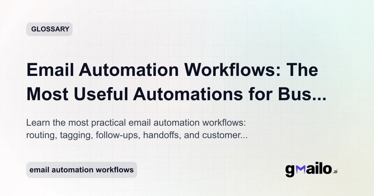 Email Automation Workflows: The Most Useful Automations for Busy Teams glossary thumbnail