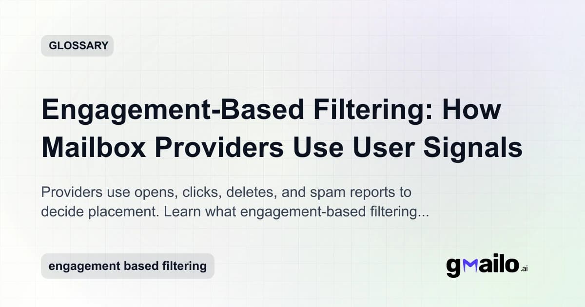 Engagement-Based Filtering: How Mailbox Providers Use User Signals glossary thumbnail