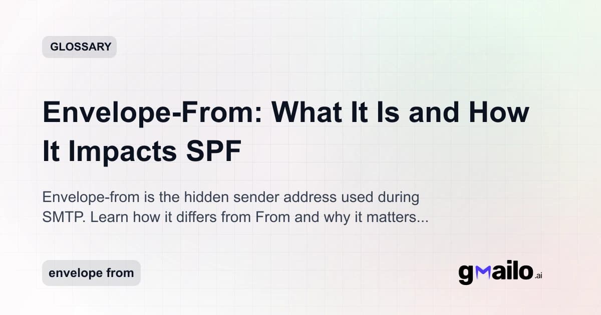 Envelope-From: What It Is and How It Impacts SPF glossary thumbnail