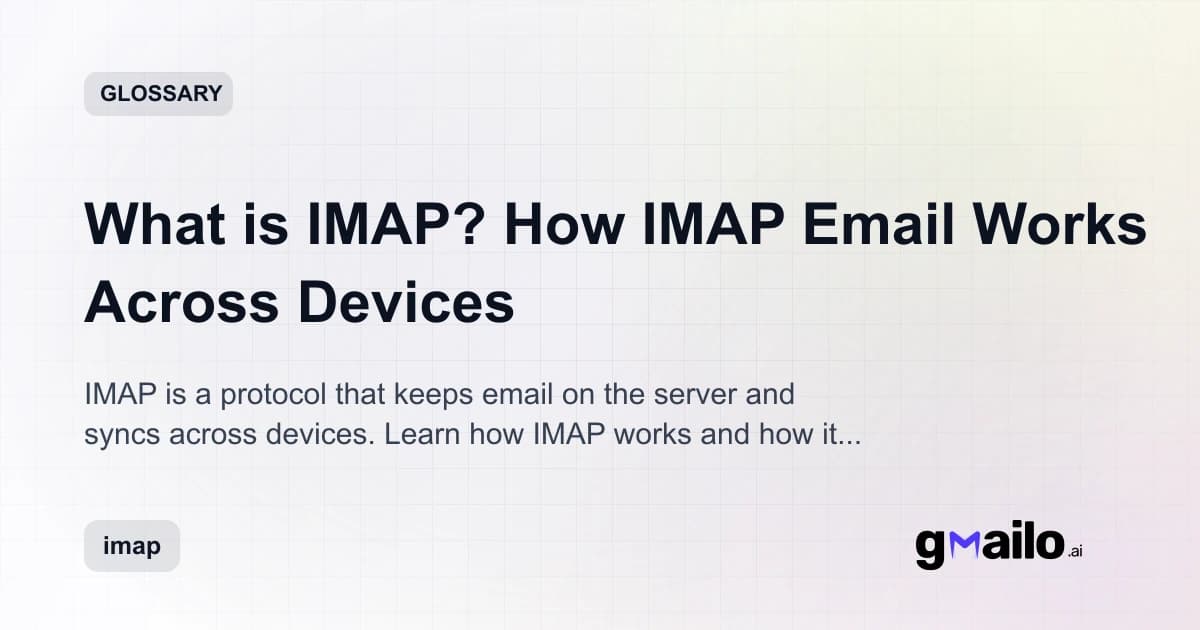 What is IMAP? How IMAP Email Works Across Devices glossary thumbnail