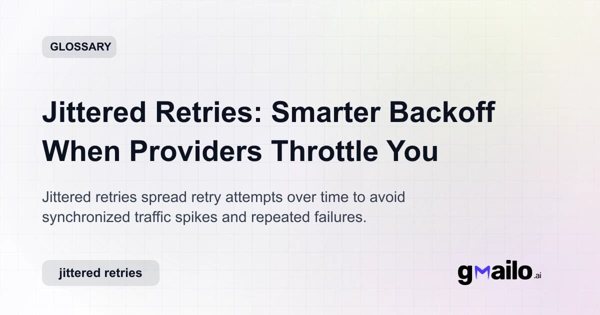 Jittered Retries: Smarter Backoff When Providers Throttle You glossary thumbnail