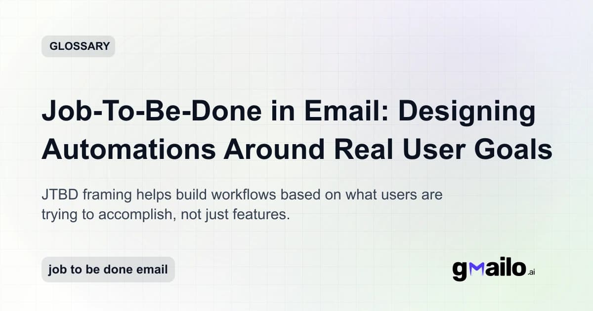 Job-To-Be-Done in Email: Designing Automations Around Real User Goals glossary thumbnail
