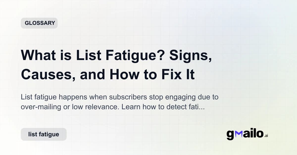 What is List Fatigue? Signs, Causes, and How to Fix It glossary thumbnail