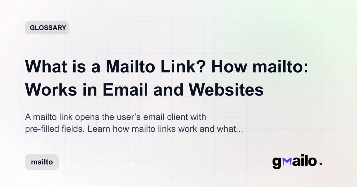 What is a Mailto Link? How mailto: Works in Email and Websites glossary thumbnail
