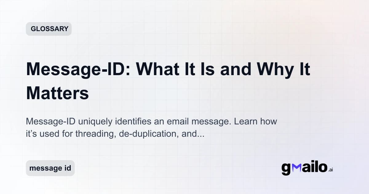 Message-ID: What It Is and Why It Matters glossary thumbnail