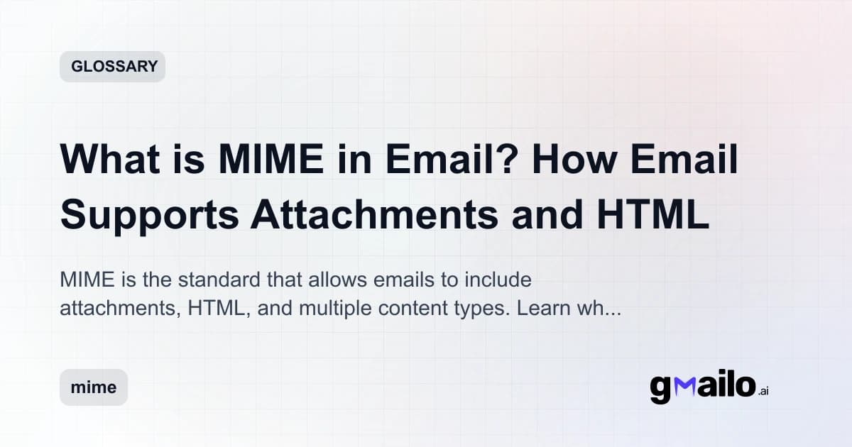 What is MIME in Email? How Email Supports Attachments and HTML glossary thumbnail