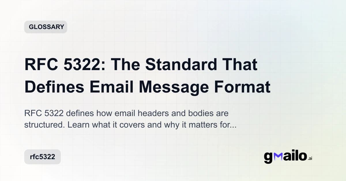 RFC 5322: The Standard That Defines Email Message Format glossary thumbnail