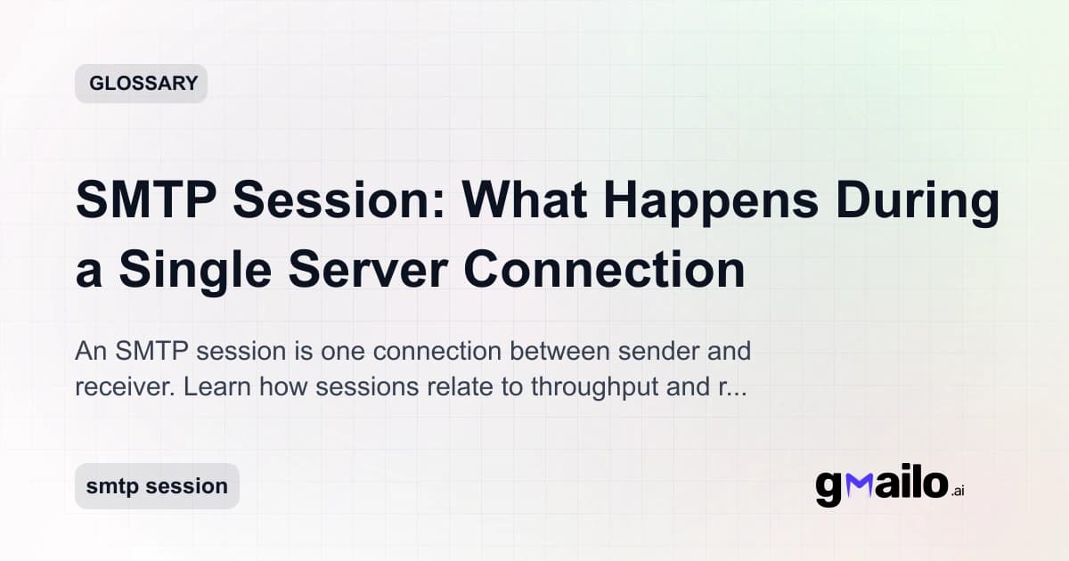 SMTP Session: What Happens During a Single Server Connection glossary thumbnail