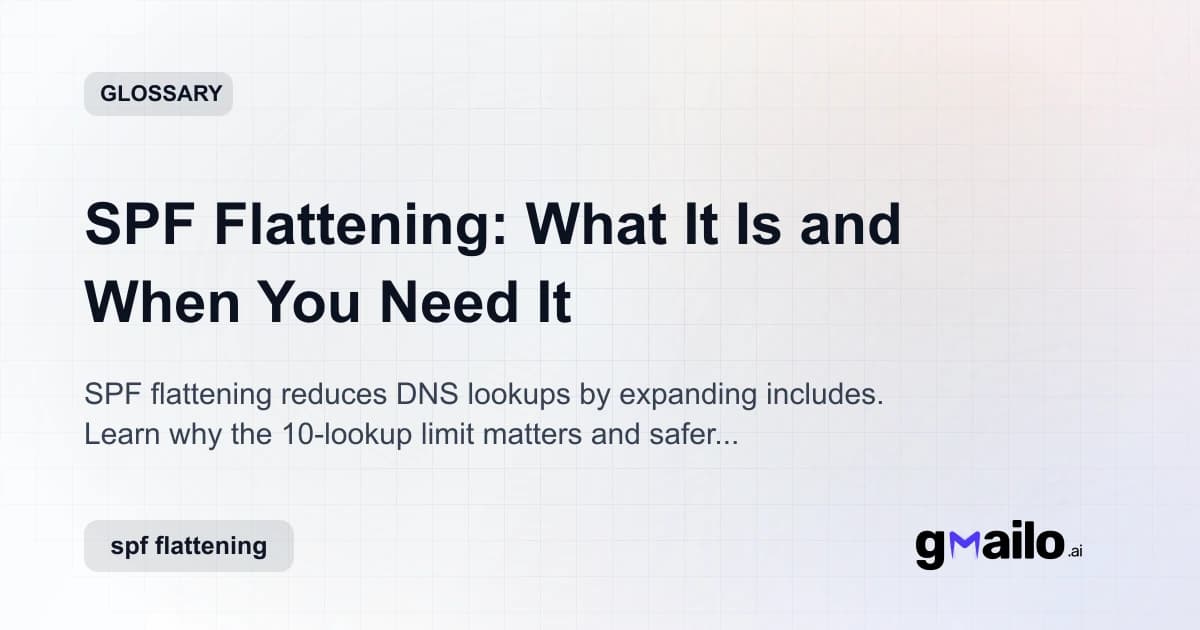 SPF Flattening: What It Is and When You Need It glossary thumbnail