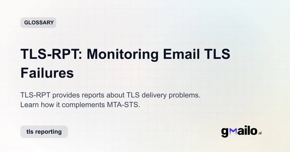 TLS-RPT: Monitoring Email TLS Failures glossary thumbnail