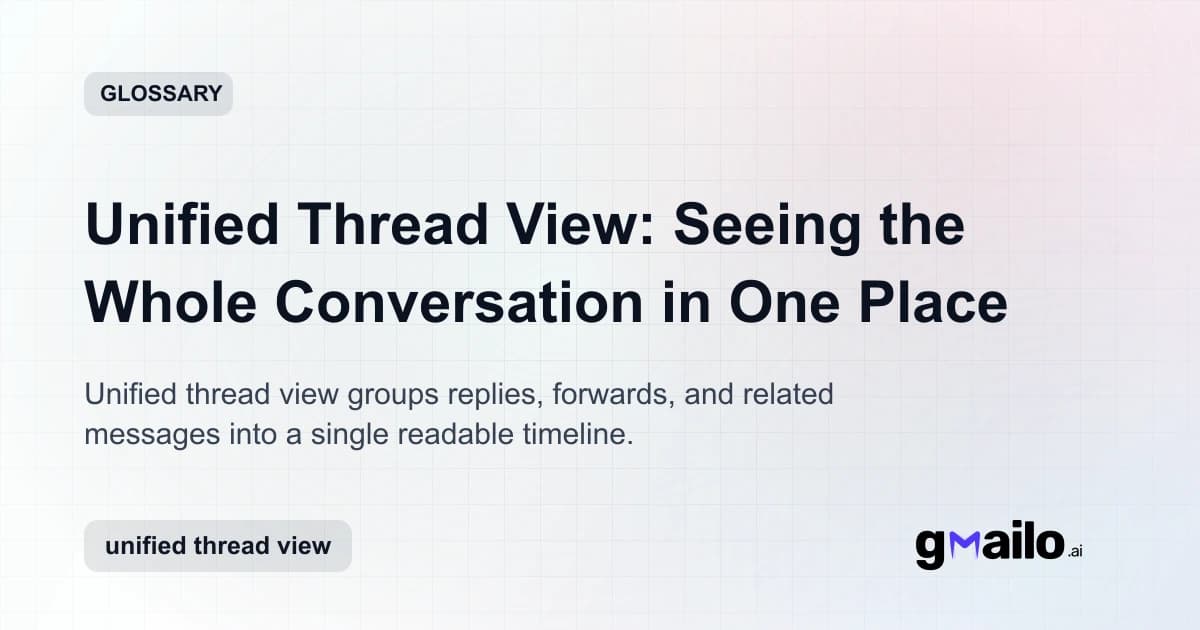 Unified Thread View: Seeing the Whole Conversation in One Place glossary thumbnail