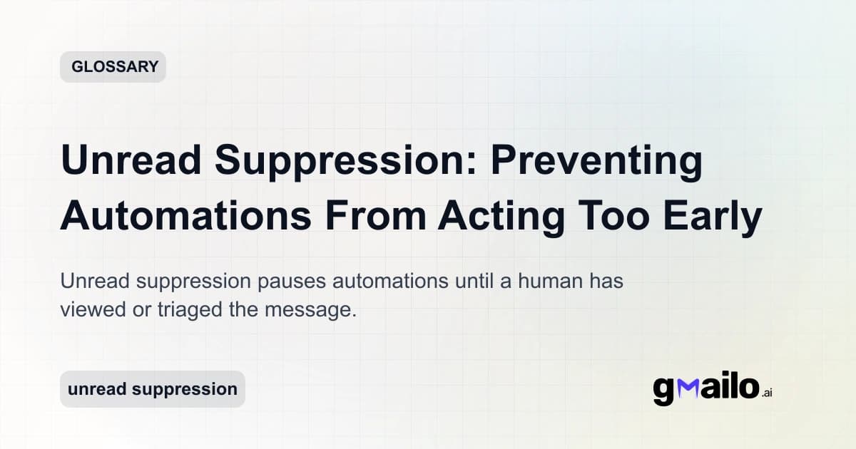 Unread Suppression: Preventing Automations From Acting Too Early glossary thumbnail