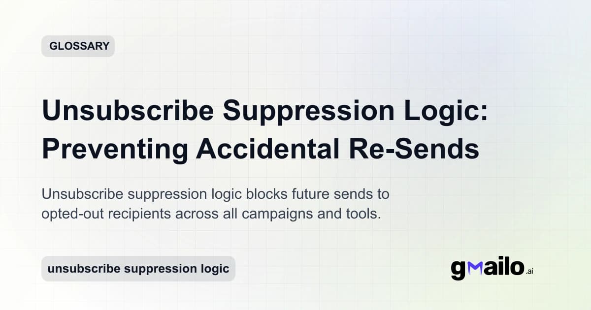 Unsubscribe Suppression Logic: Preventing Accidental Re-Sends glossary thumbnail