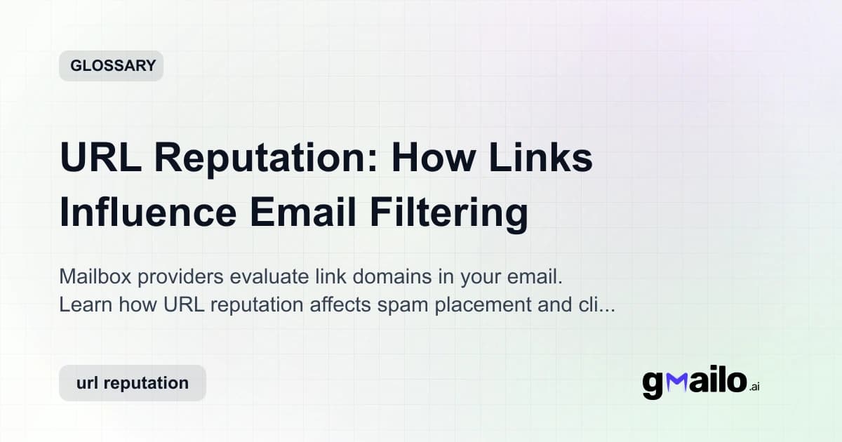 URL Reputation: How Links Influence Email Filtering glossary thumbnail