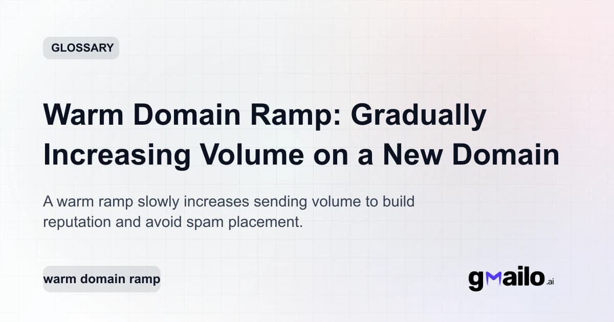 Warm Domain Ramp: Gradually Increasing Volume on a New Domain glossary thumbnail