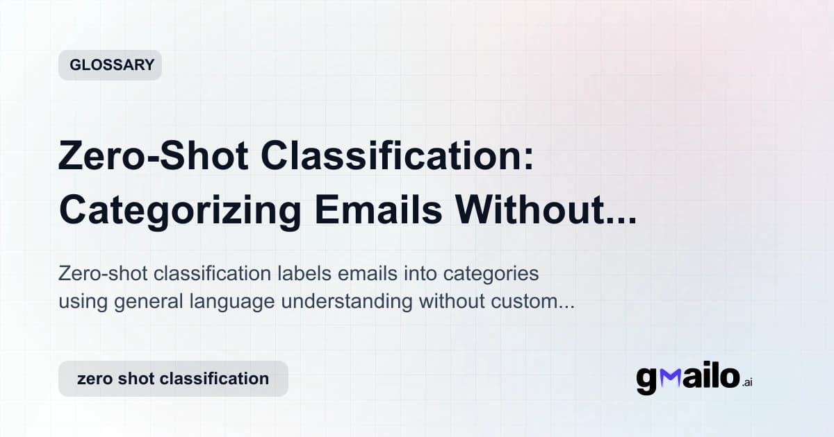 Zero-Shot Classification: Categorizing Emails Without Training Data glossary thumbnail