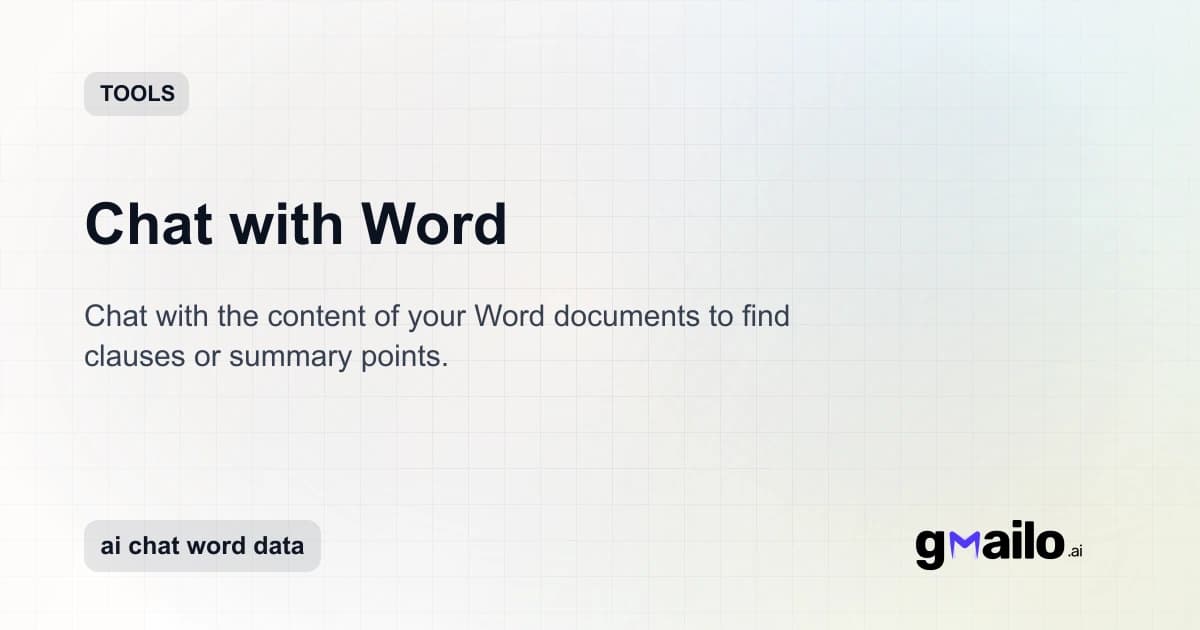 Chat with Word thumbnail