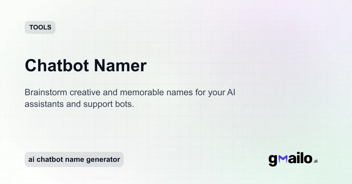 Chatbot Namer thumbnail