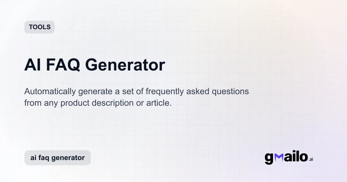 AI FAQ Generator thumbnail