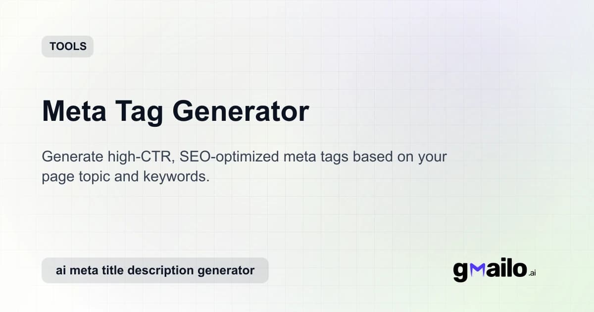 Meta Tag Generator thumbnail