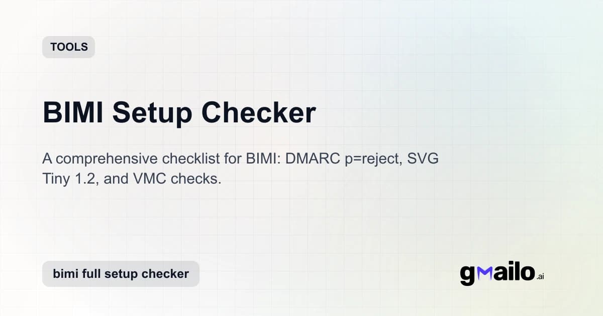 BIMI Setup Checker thumbnail
