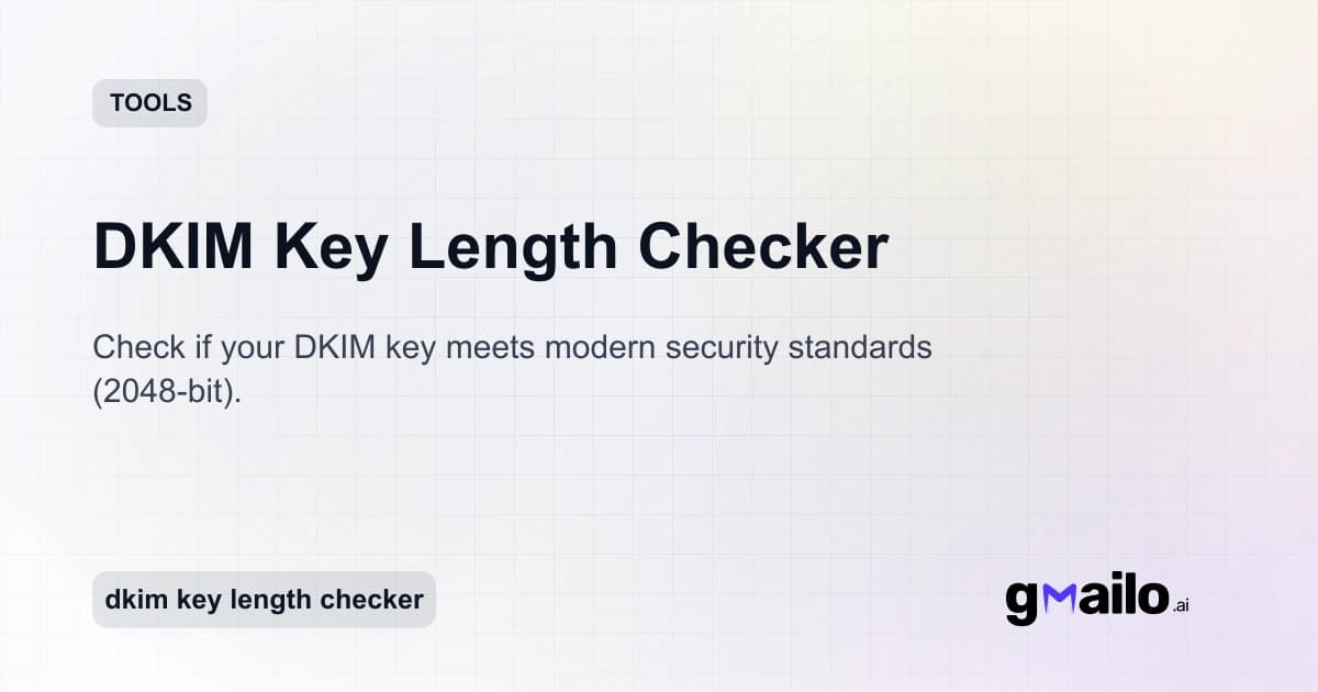 DKIM Key Length Checker thumbnail