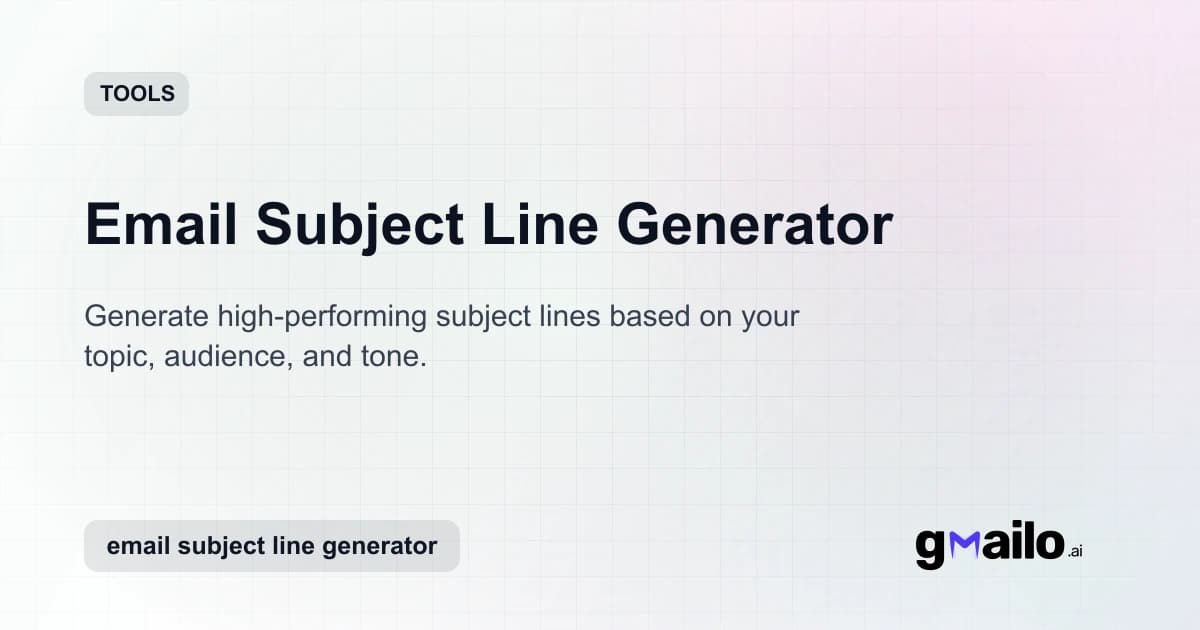 Email Subject Line Generator thumbnail