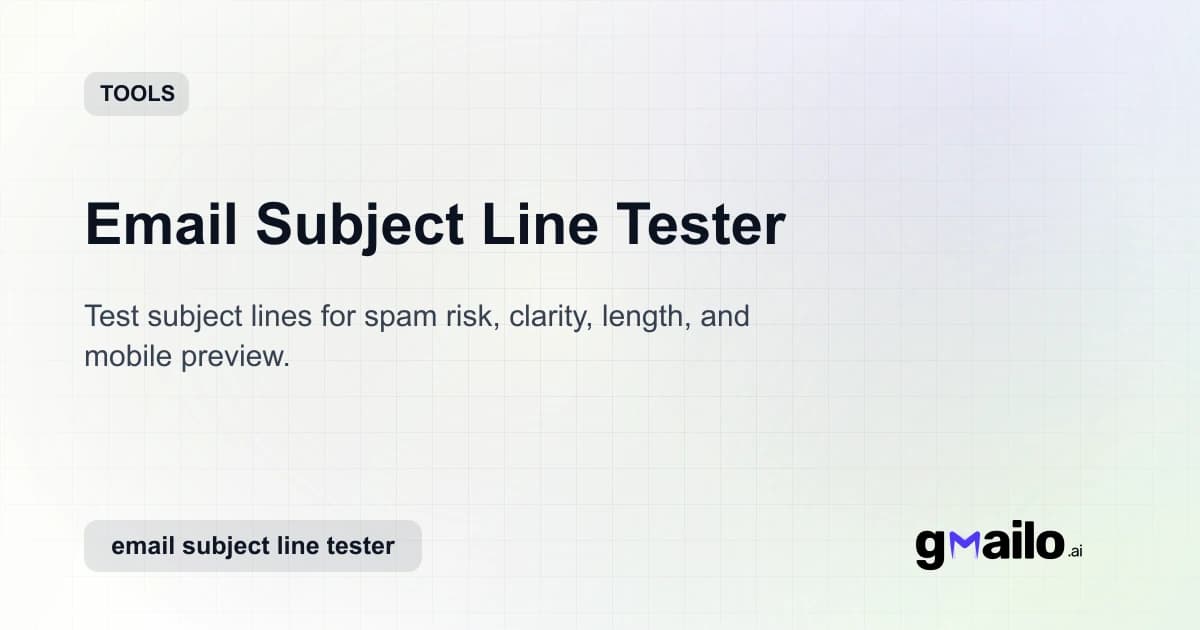 Email Subject Line Tester thumbnail