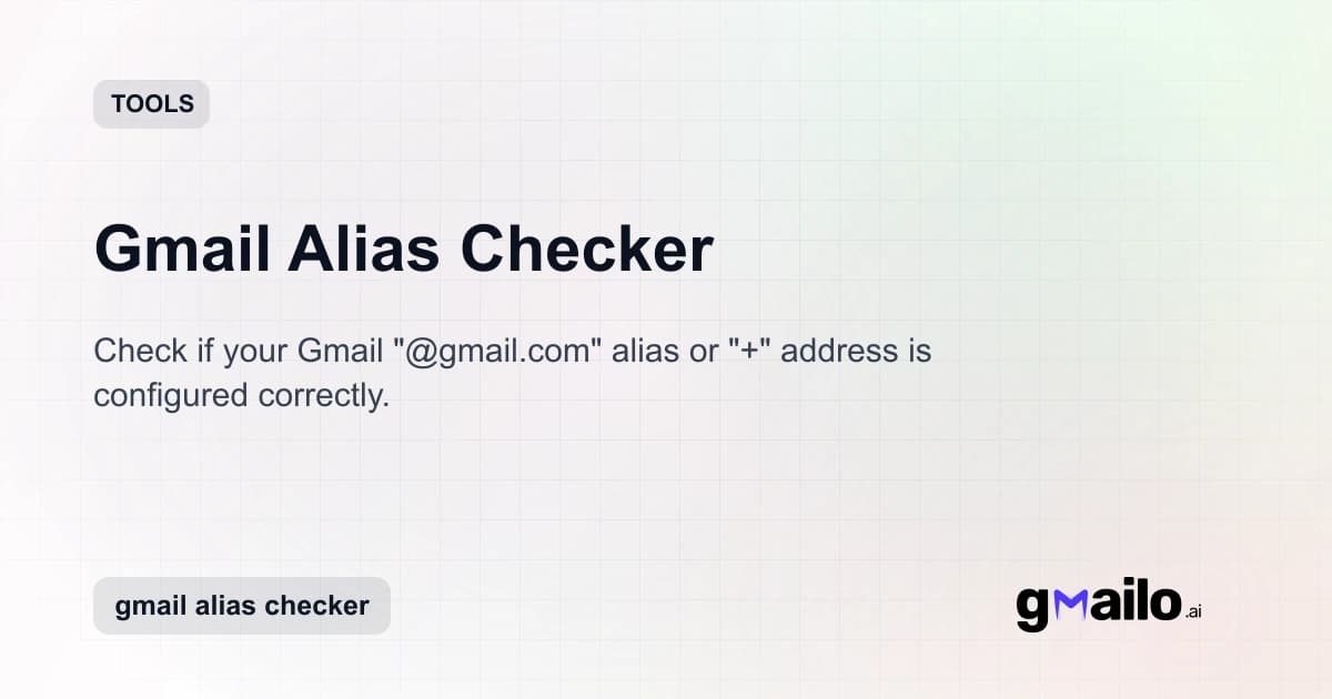 Gmail Alias Checker thumbnail