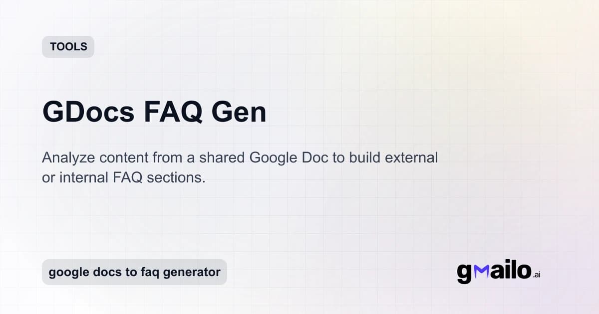 GDocs FAQ Gen thumbnail