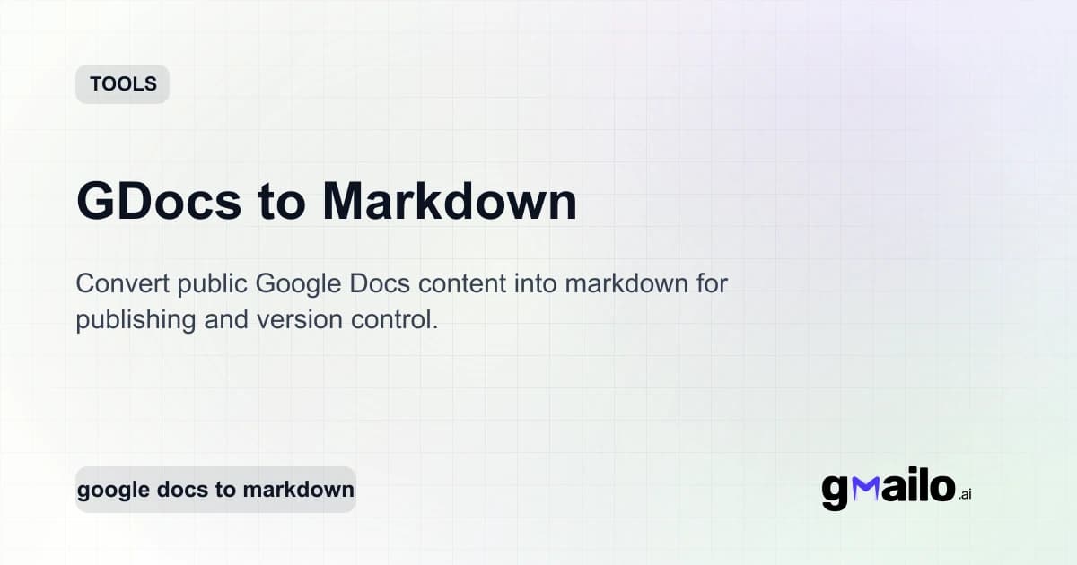 GDocs to Markdown thumbnail