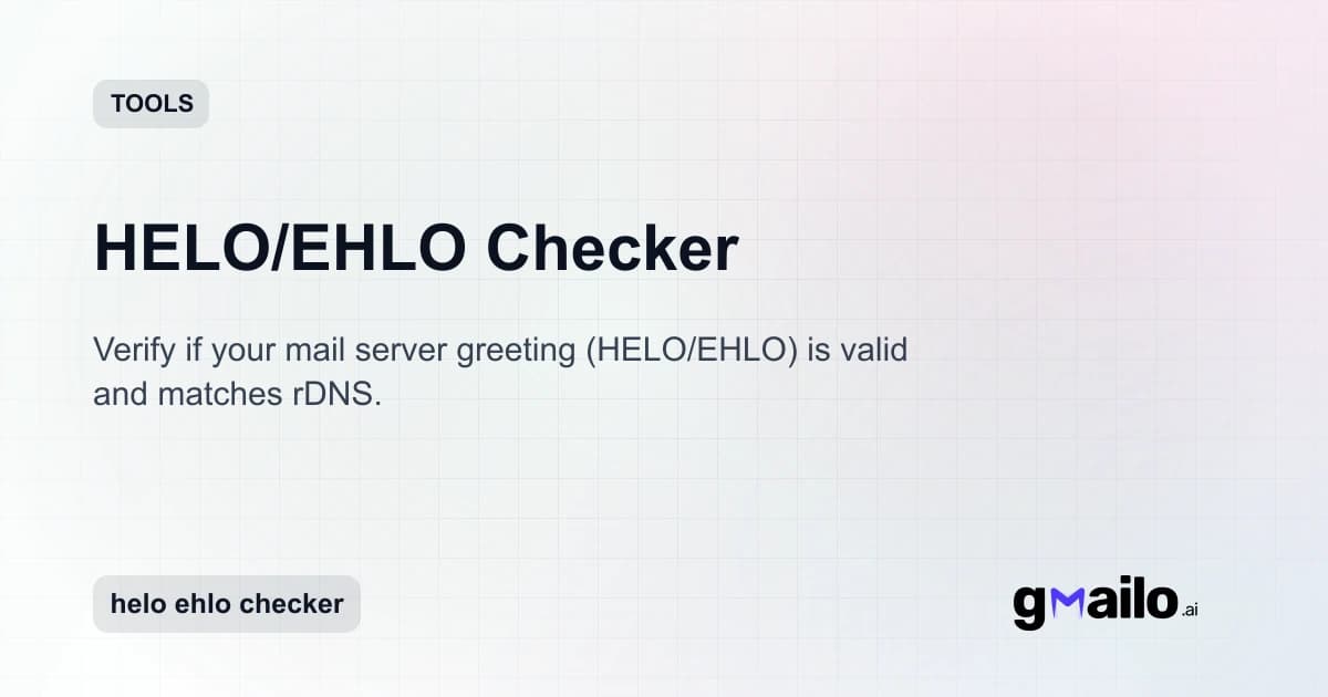 HELO/EHLO Checker thumbnail