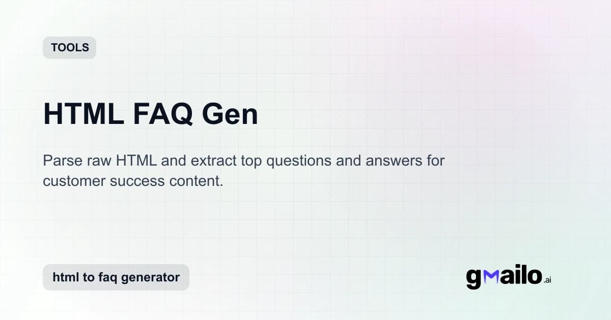 HTML FAQ Gen thumbnail
