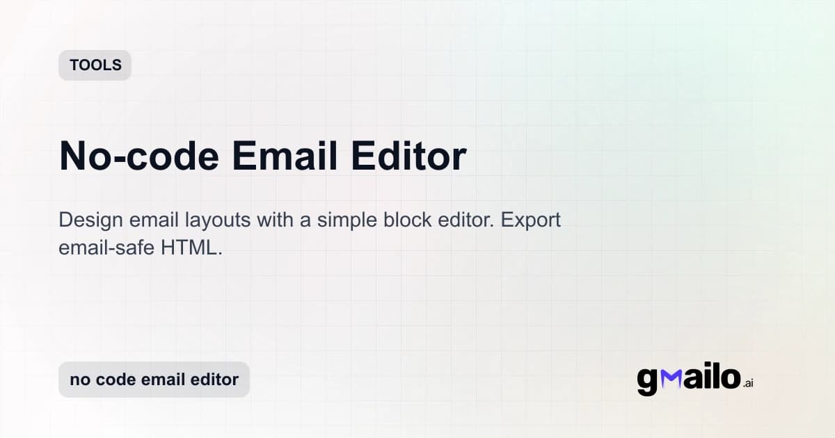 No-code Email Editor thumbnail