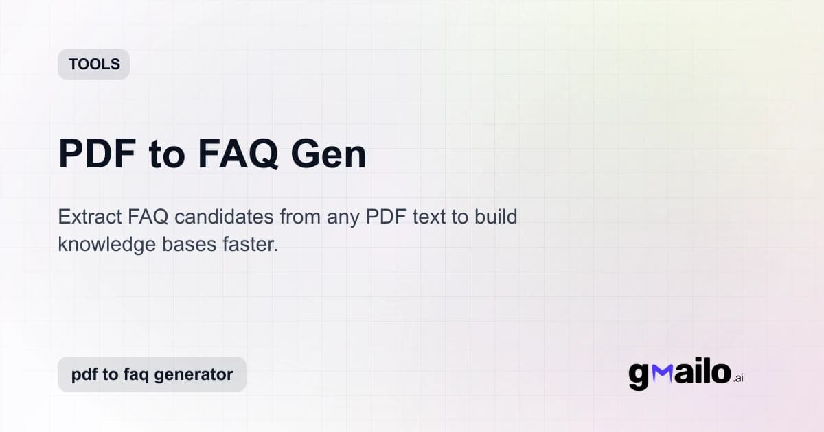 PDF to FAQ Gen thumbnail