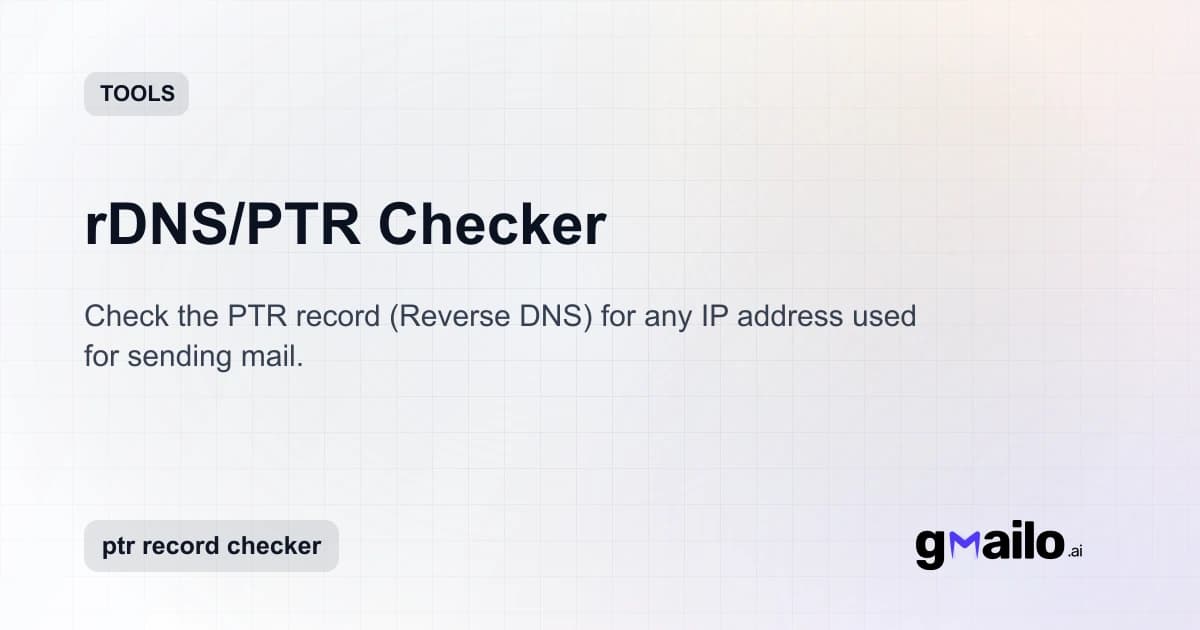 rDNS/PTR Checker thumbnail
