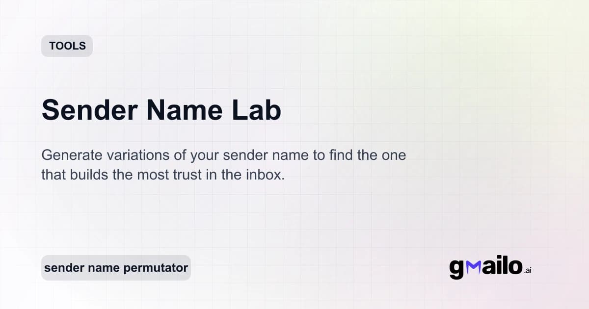 Sender Name Lab thumbnail