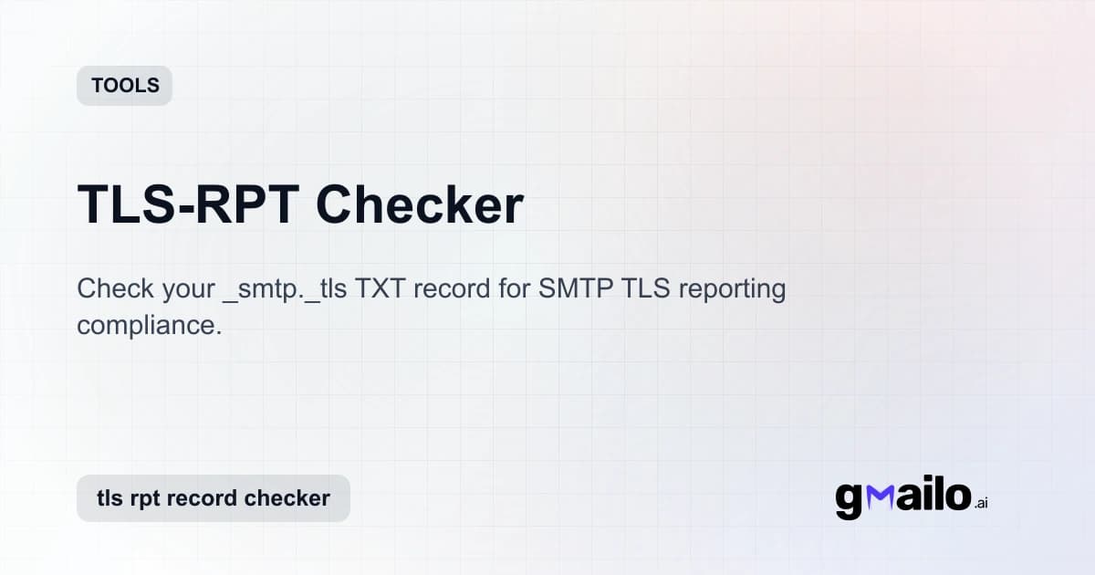 TLS-RPT Checker thumbnail