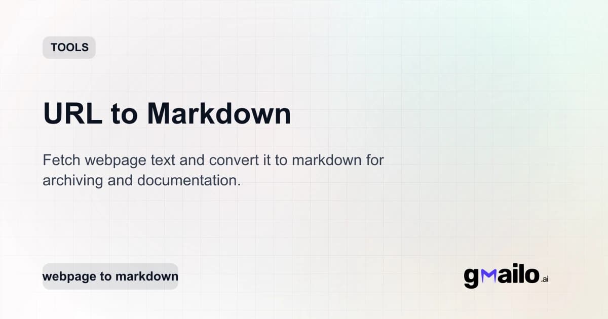 URL to Markdown thumbnail